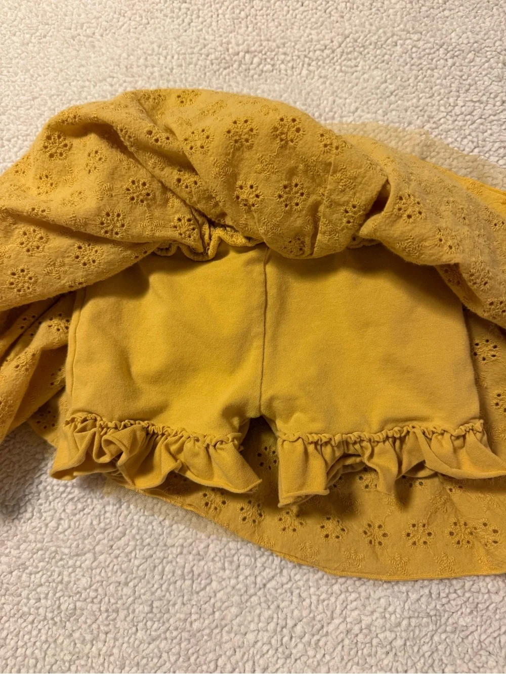 Matilda Jane Wonderment After School Yellow Eyelet Lace Tulle Ruffle Tutu Skirt